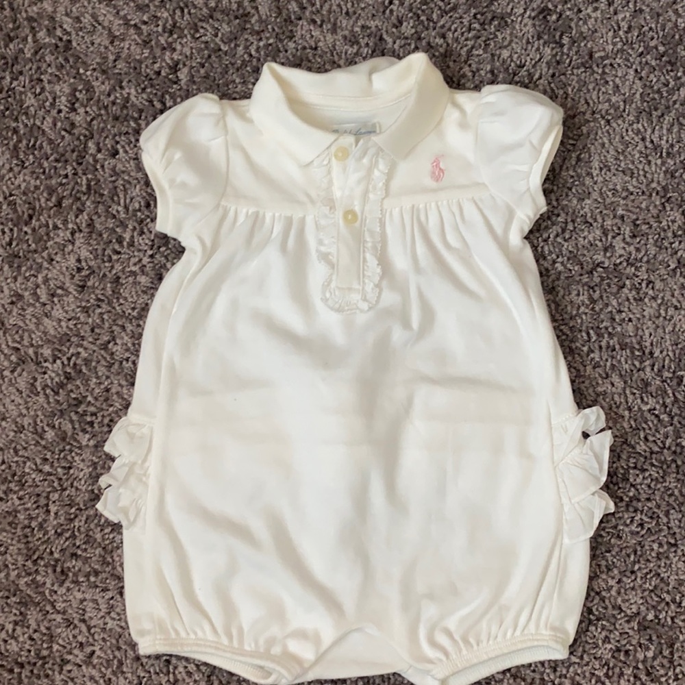 Ralph Lauren baby ruffle bottom bodysuit